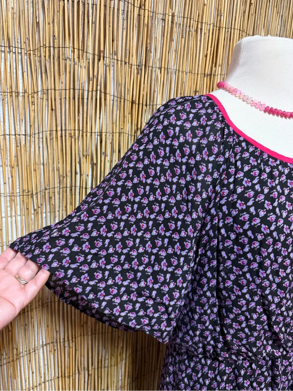 Free People ditsy floral print asymmetric midi dress, size L